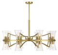 Clear Glass chandelier - Soren Trace for dining room view 1