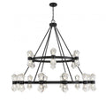 Matte Black Crystal chandelier - Yule Meadow for dining room view 1
