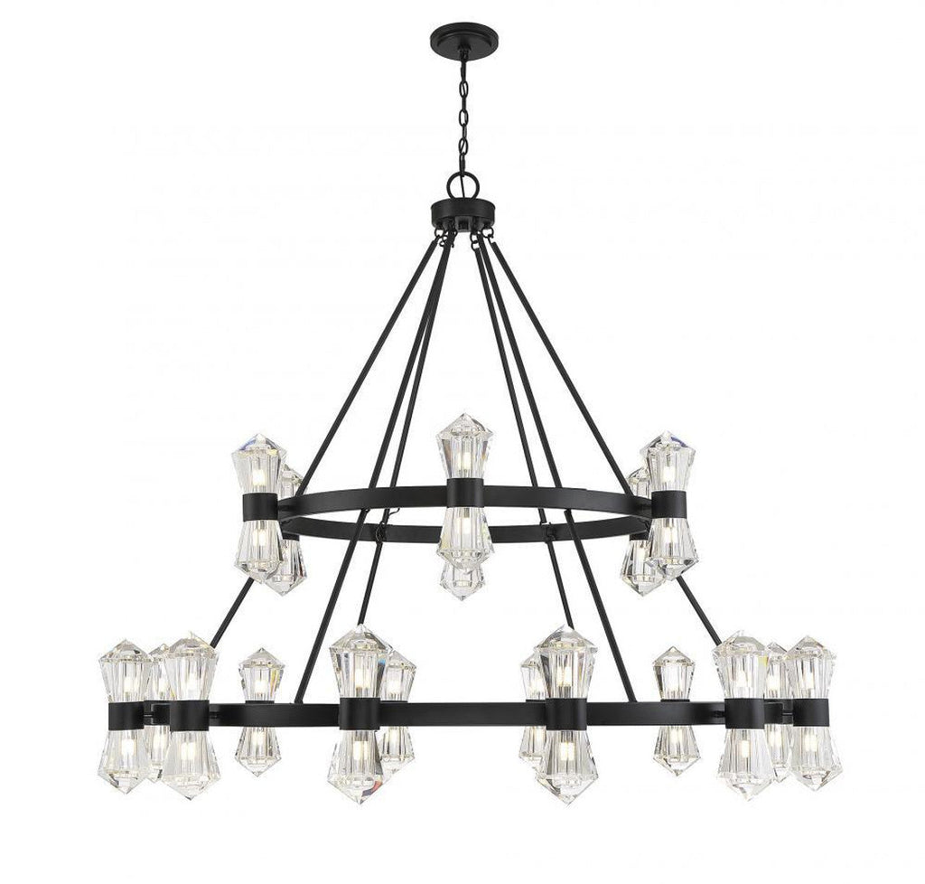 Antique Brass Glass Candle chandelier - Willa Meadow for dining room view 6