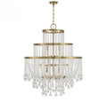 Clear Crystal Round chandelier - Noor Verge for dining room view 1