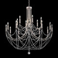 Verdana Chandelier, 18-Light, Black, Clear Optic Crystal (RJ1018N-51O 1JD433)