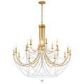 Clear Crystal Candle chandelier - Willa Trace for dining room view 1