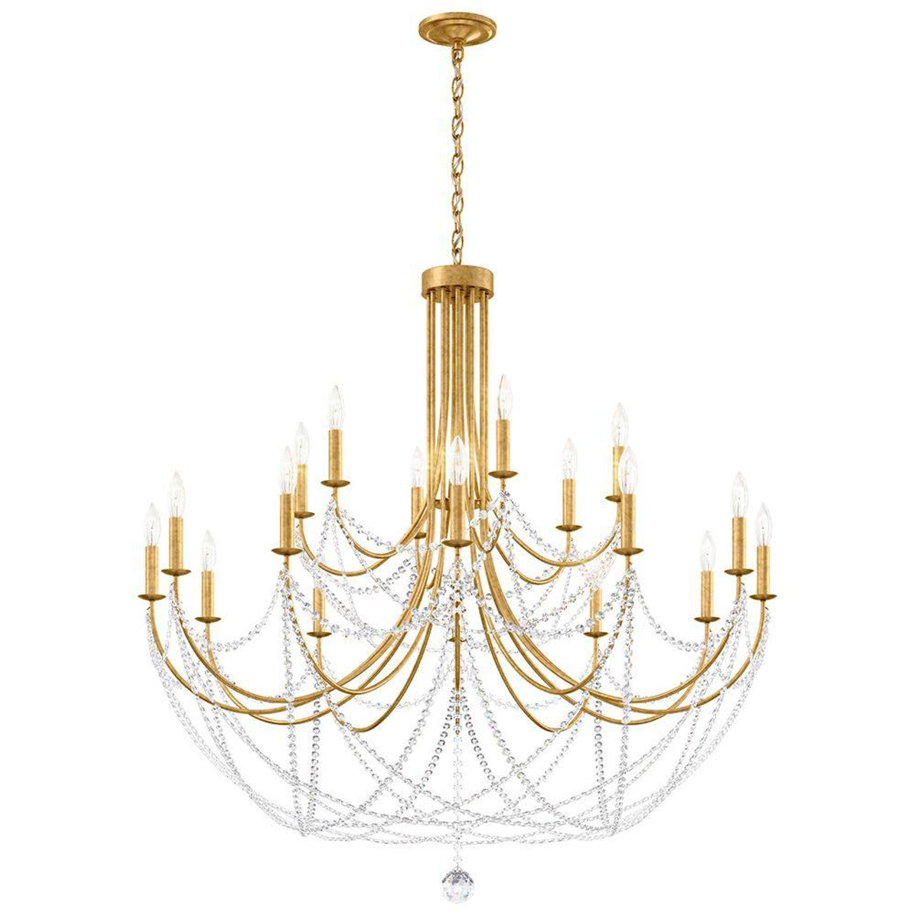 Clear Crystal Candle chandelier - Willa Trace for dining room view 1