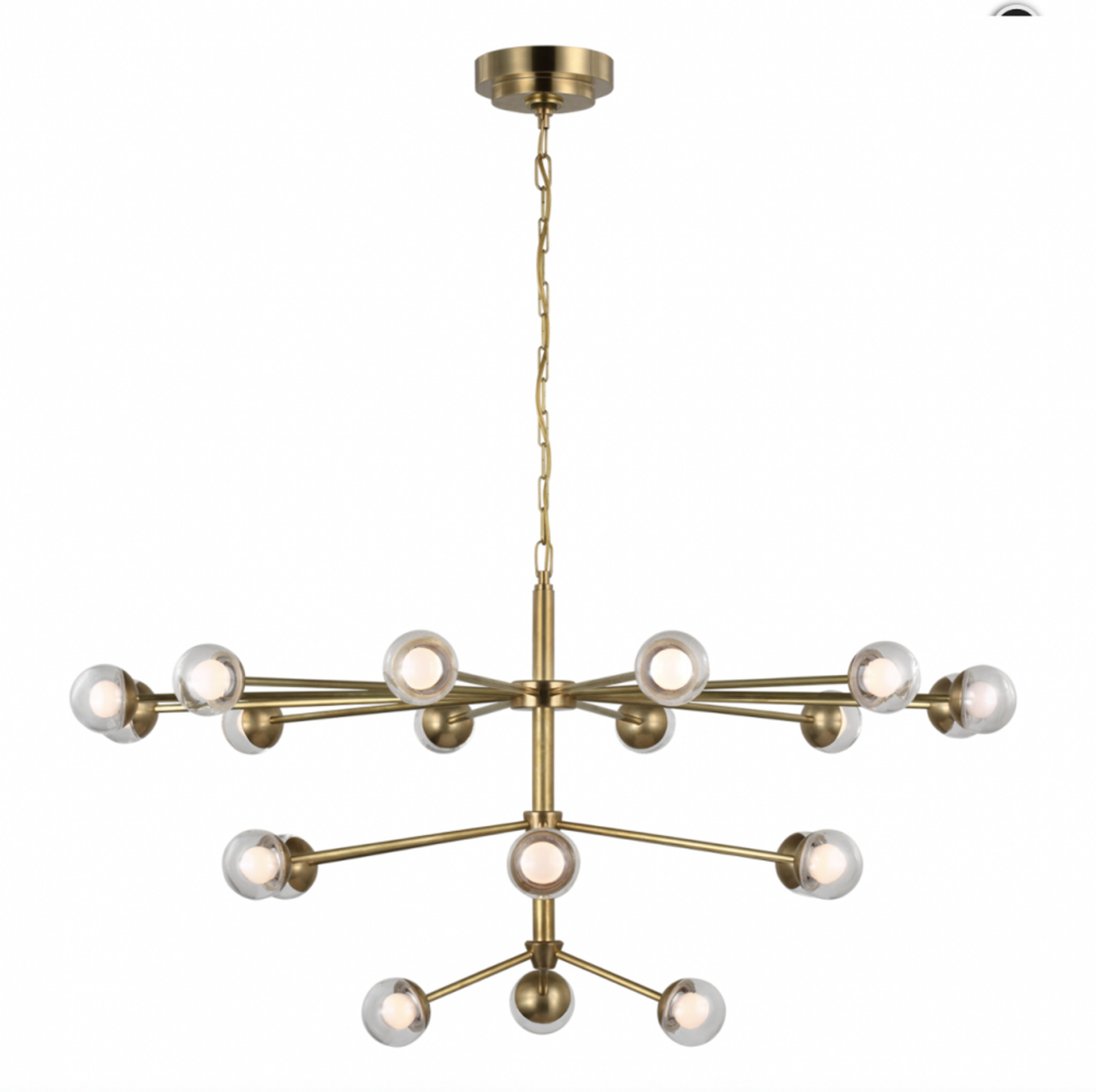 Black Alabaster Linear chandelier - Finch Meadow for dining room view 2