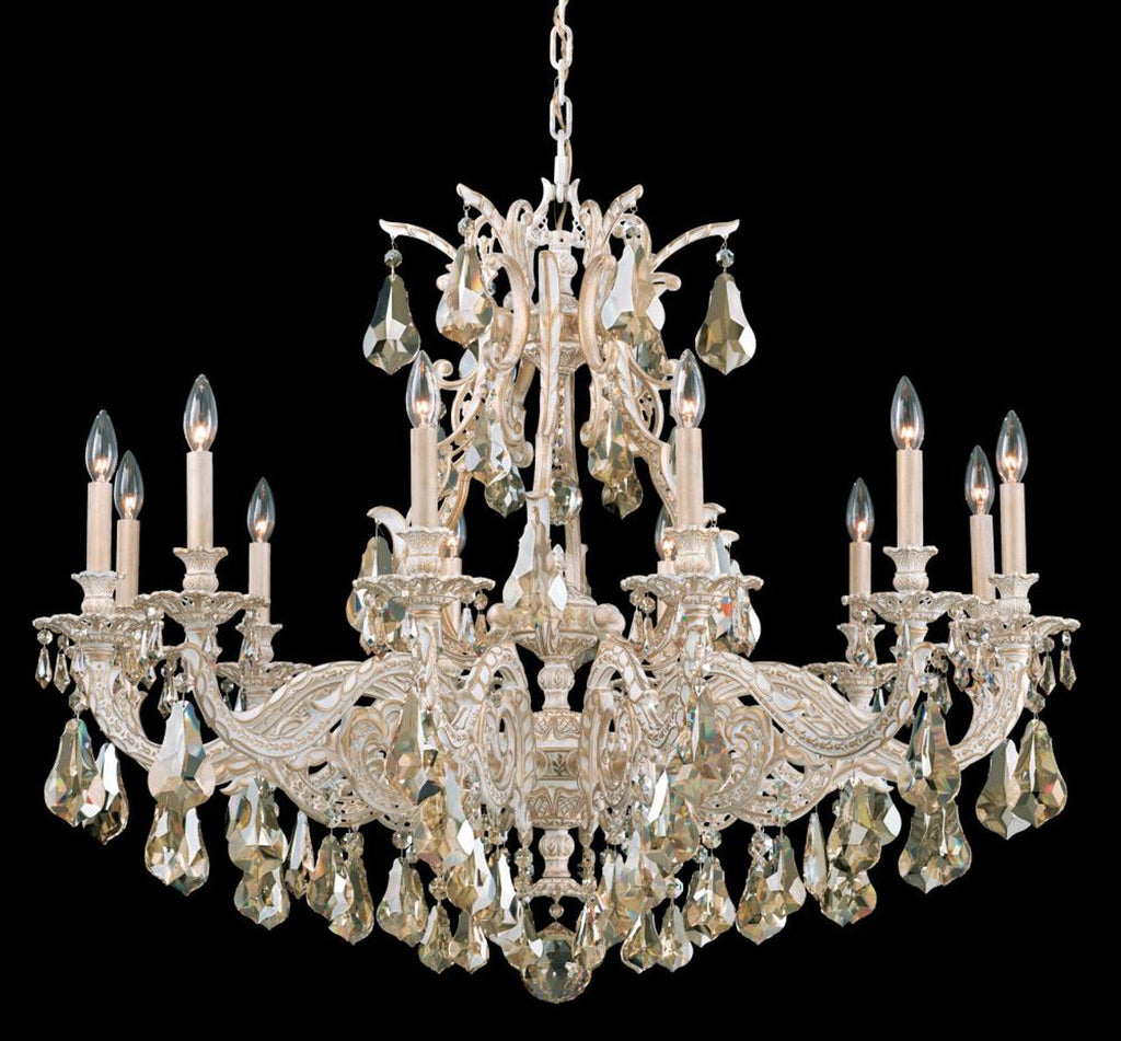 Clear Crystal Candle chandelier - Una Mist for dining room view 1