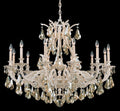Clear Crystal Candle chandelier - Una Mist for dining room view 1