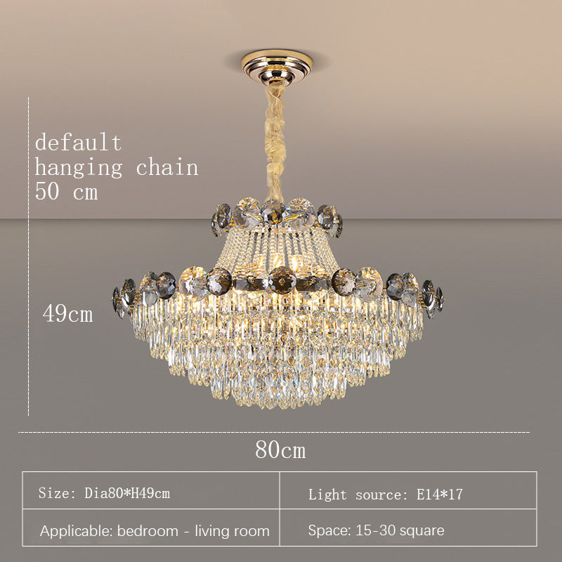 Clear Crystal Round chandelier - Xara House for dining room view 6