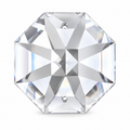 Tianguang 12 mm clear octagon crystal bead with two pin holes, one bead