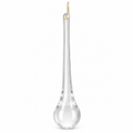 Tianguang 100 mm clear teardrop crystal pendant with one brass-tone hanging clip