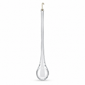 Tianguang 125 mm clear teardrop crystal pendant with one brass-tone hanging clip