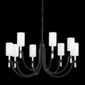 White Iron Candle chandelier - Bexley Trace for dining room view 1