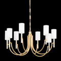 White Iron Candle chandelier - Celia Trace for dining room view 1