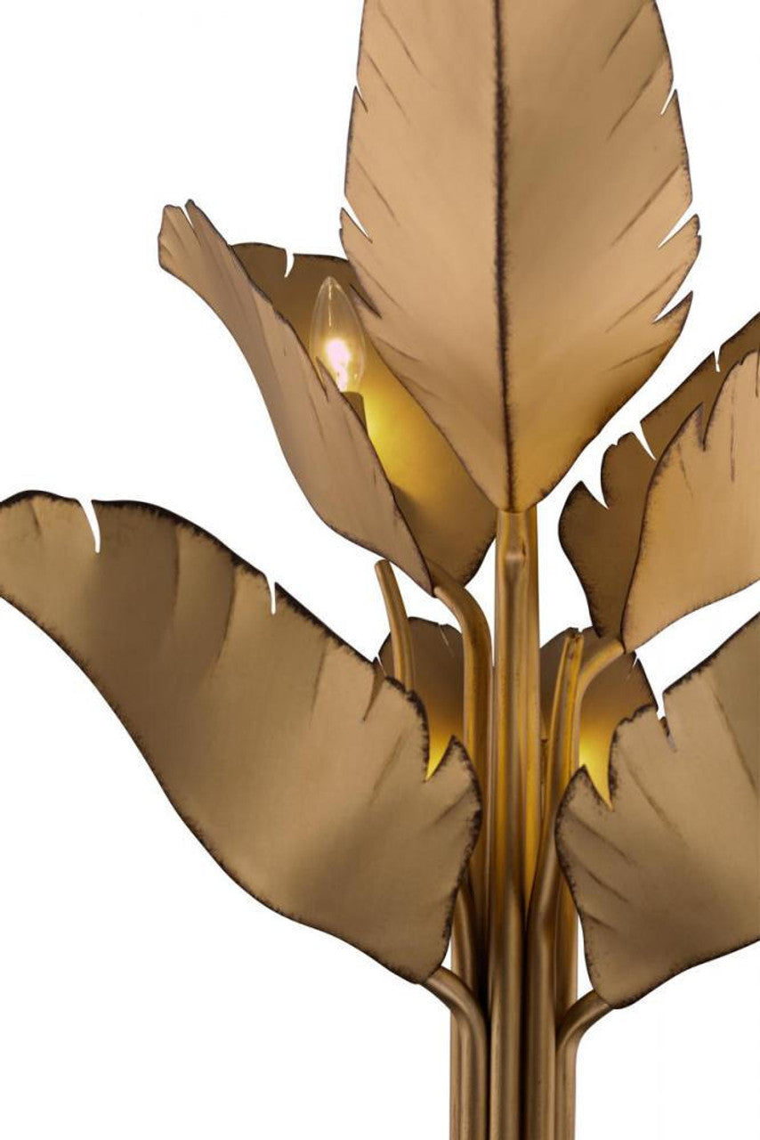 Banana Leaf Chandelier - Gold