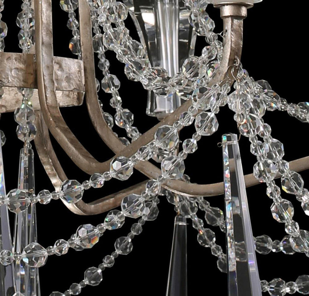 Silver Crystal Candle chandelier - Marlow Nest for dining room view 4