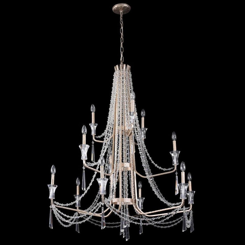 Silver Crystal Candle chandelier - Marlow Nest for dining room view 1