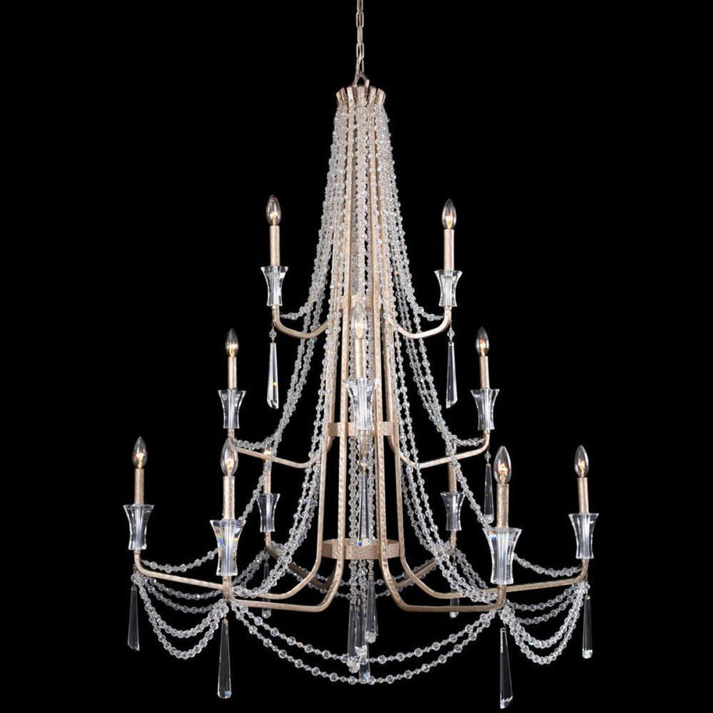 Silver Crystal Candle chandelier - Marlow Nest for dining room view 2