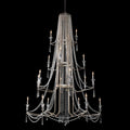 Barcelona Two-Tier Crystal Chandelier - Black