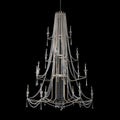 Silver Crystal Candle chandelier - Wren Nest for dining room view 2