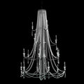 Black Crystal Tiered chandelier - Uma Nest for dining room view 1