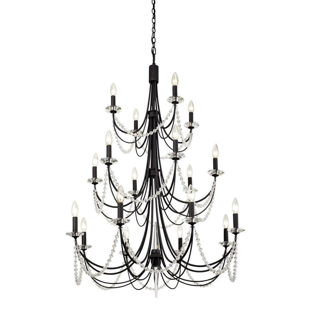 Silver Crystal Candle chandelier - Marlow Nest for dining room view 5