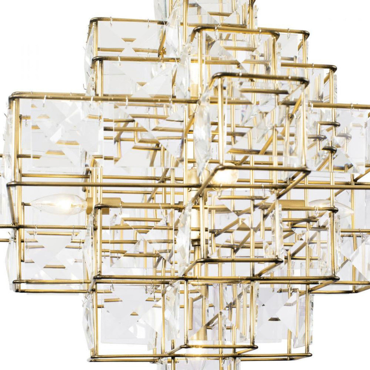 Silver Crystal Candle chandelier - Wren Nest for dining room view 4