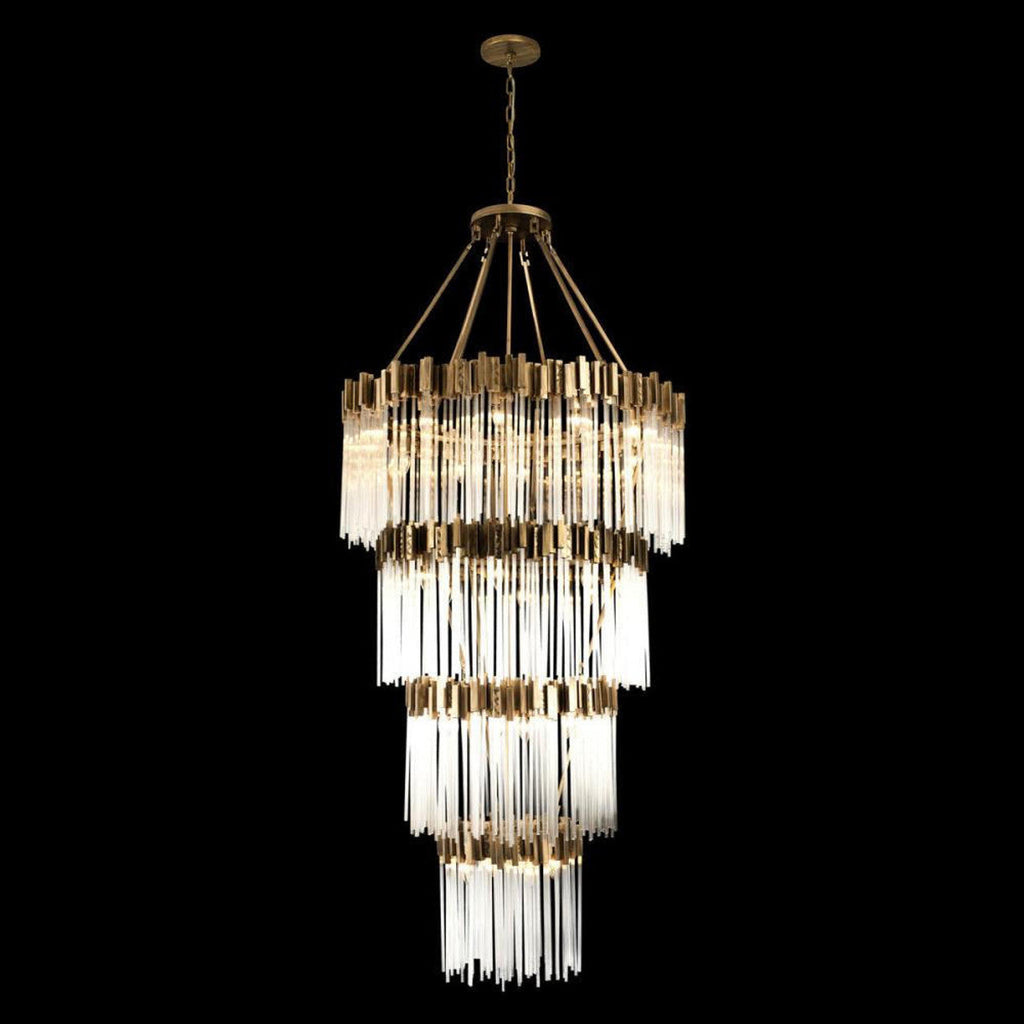 Clear Glass Candle chandelier - Rhea Nest for dining room view 3