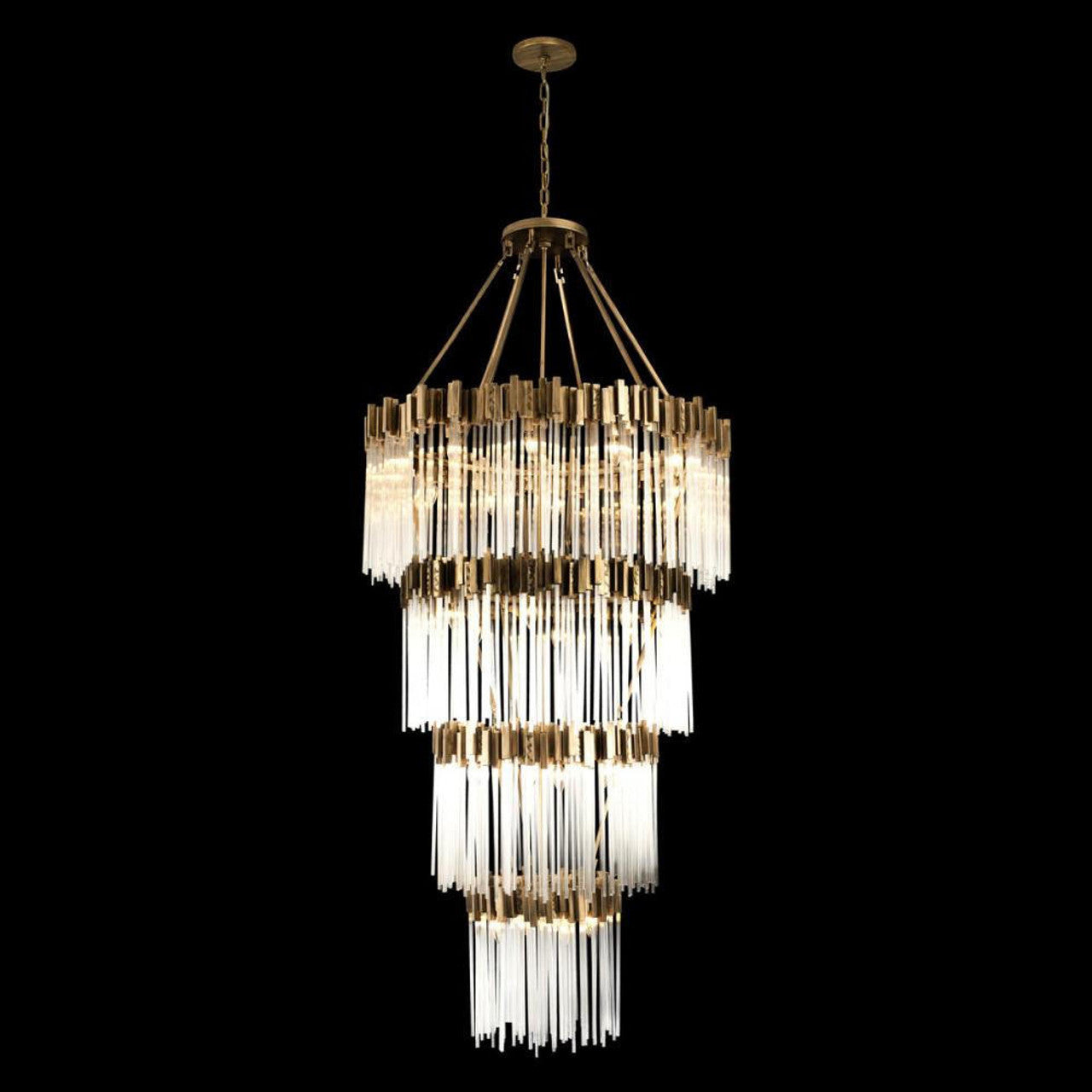 Clear Glass Candle chandelier - Rhea Nest for dining room view 3