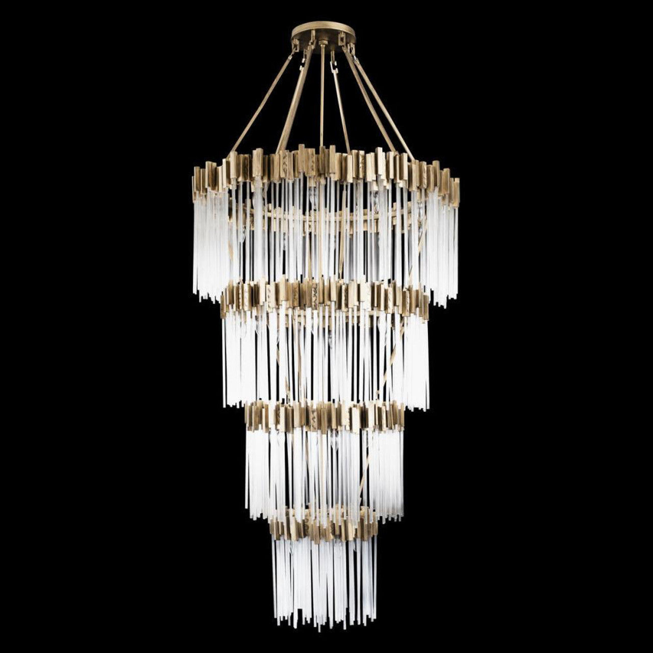 Clear Glass Candle chandelier - Rhea Nest for dining room view 4