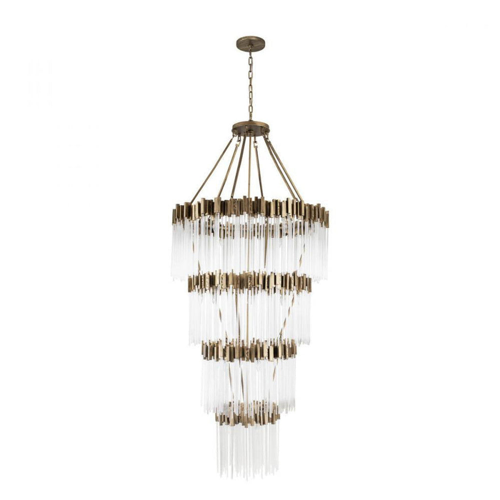 Clear Glass Candle chandelier - Rhea Nest for dining room view 1