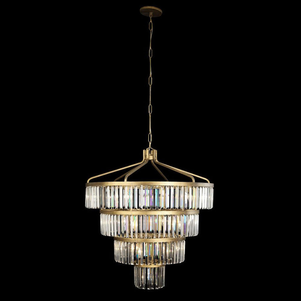 Gold Crystal Tiered chandelier - Briar Nest for dining room view 5