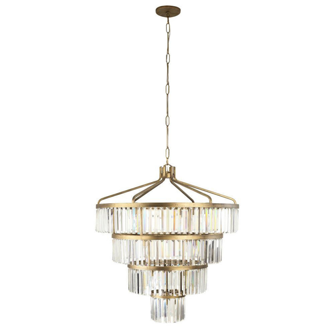 Gold Crystal Tiered chandelier - Briar Nest for dining room view 2