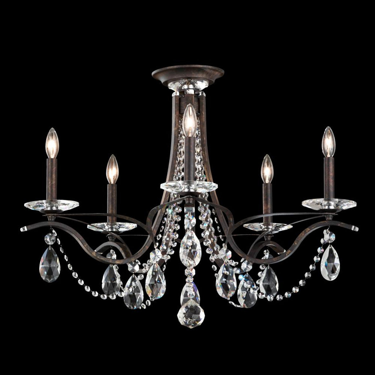 Black Crystal chandelier - Kaia Peak for dining room view 1