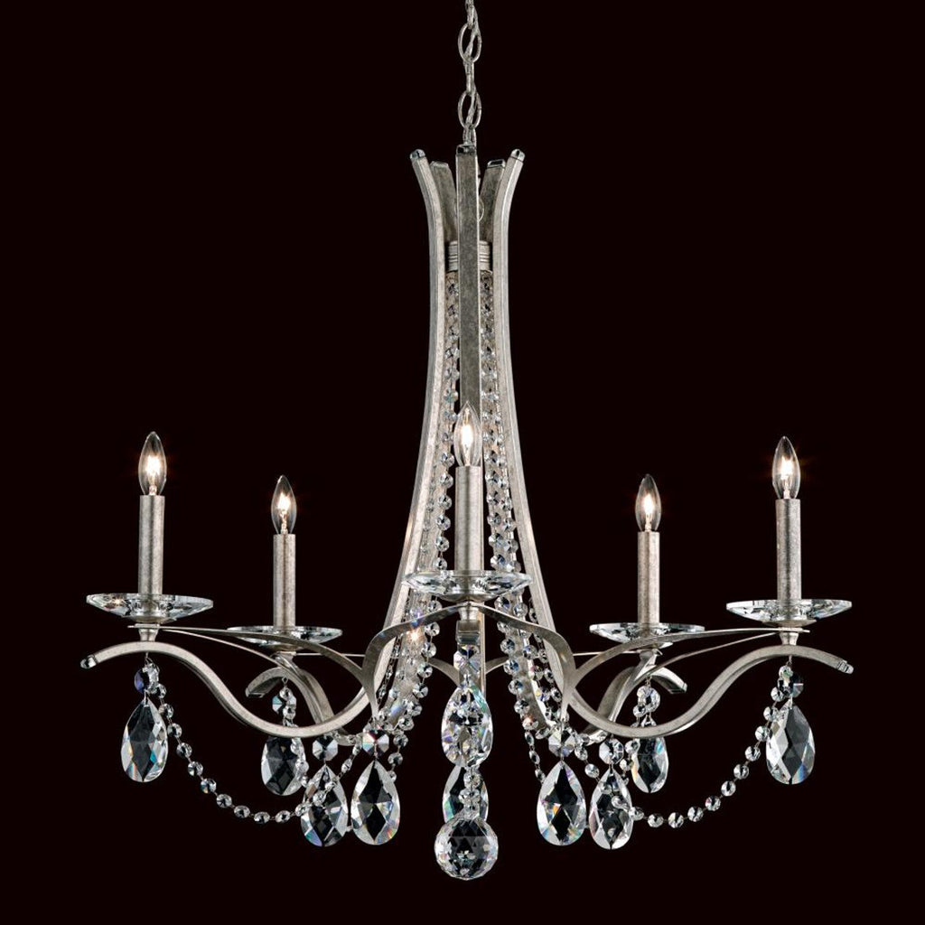 Clear Crystal Candle chandelier - Winslow Field for dining room view 2