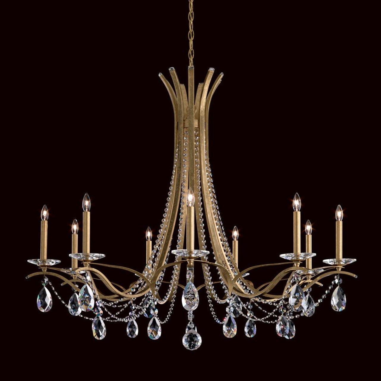 Clear Crystal Candle chandelier - Belen Field for dining room view 1