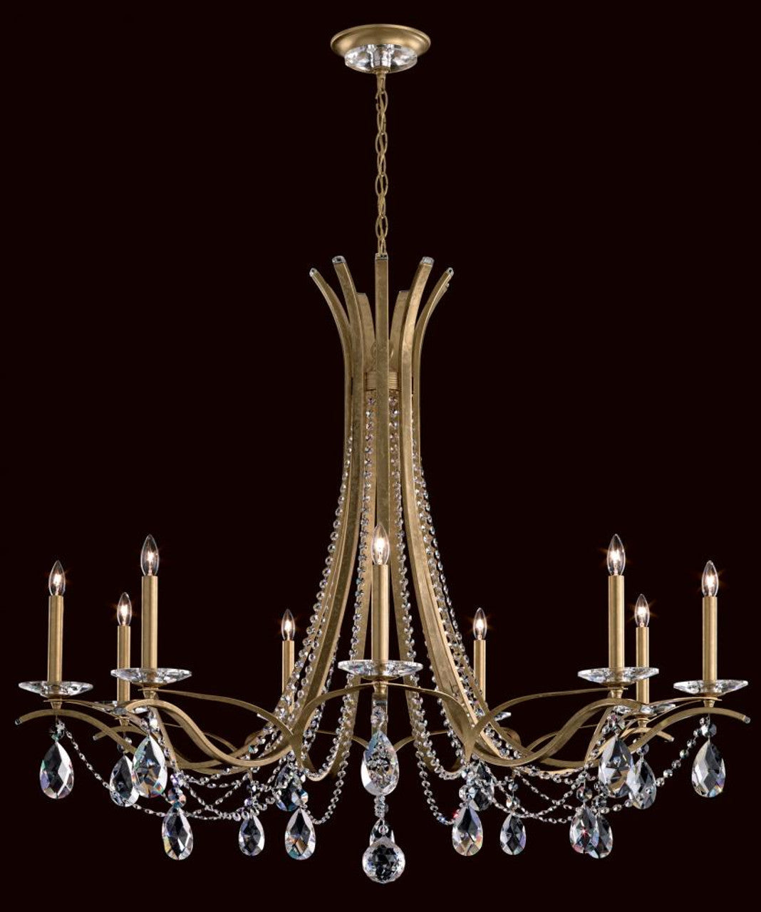 Clear Crystal Candle chandelier - Indra Field for dining room view 2