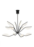 Matte Black Acrylic chandelier - Liora Arc for dining room view 1