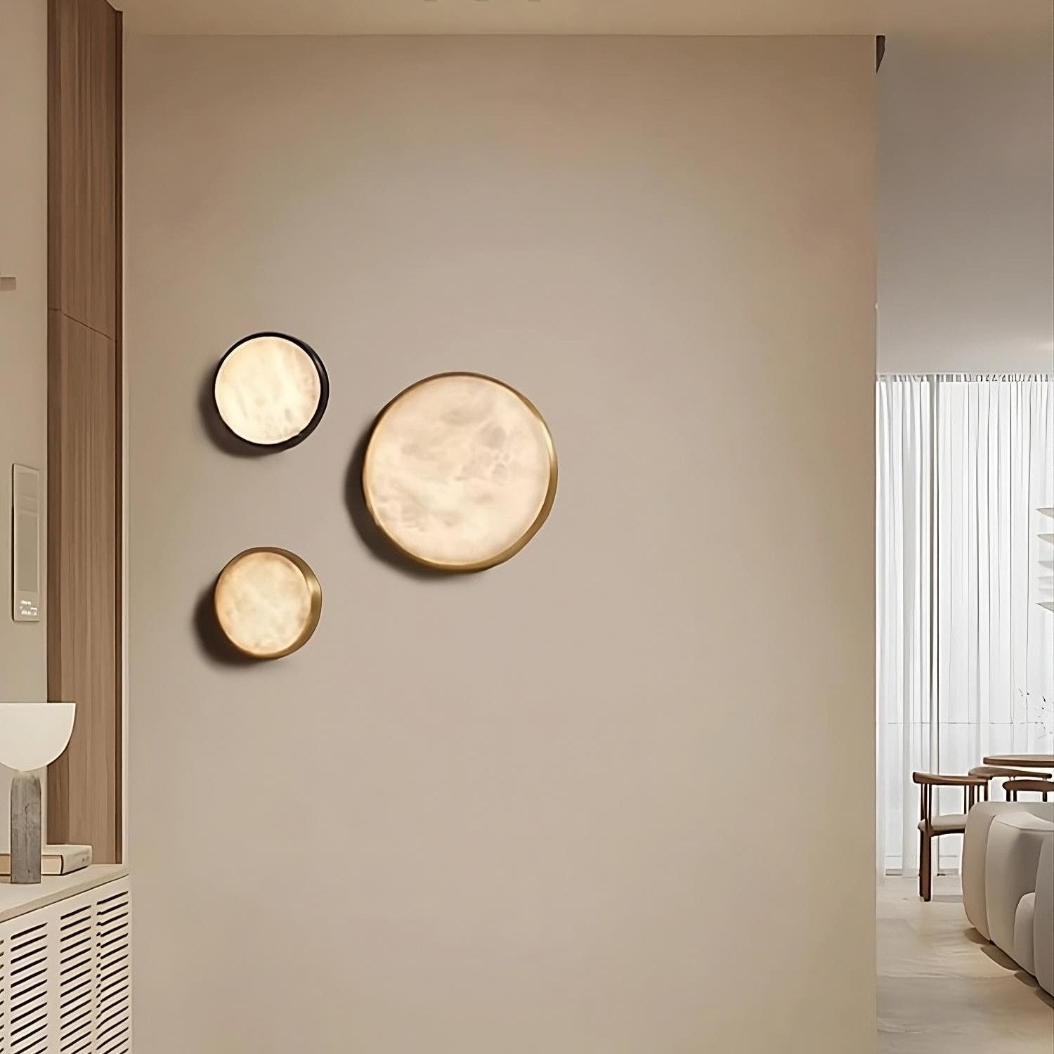 Moonshade Marble & Copper Light Fixtures