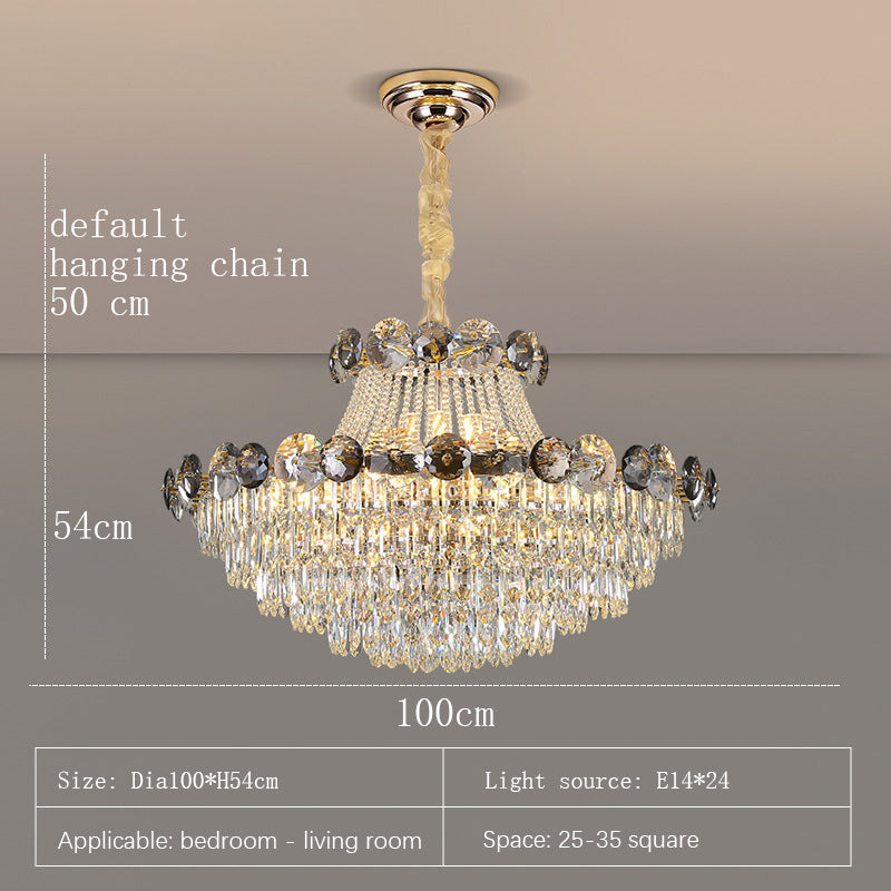 Clear Crystal Round chandelier - Xara House for dining room view 7