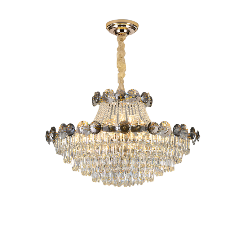 Clear Crystal Round chandelier - Xara House for dining room view 8