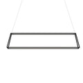 Z-Bar Pendant Rise, Small Rectangle, LED, Matte Black, 40"W (ZBP-38-RR-SW-MTB-CNP 407UENW)